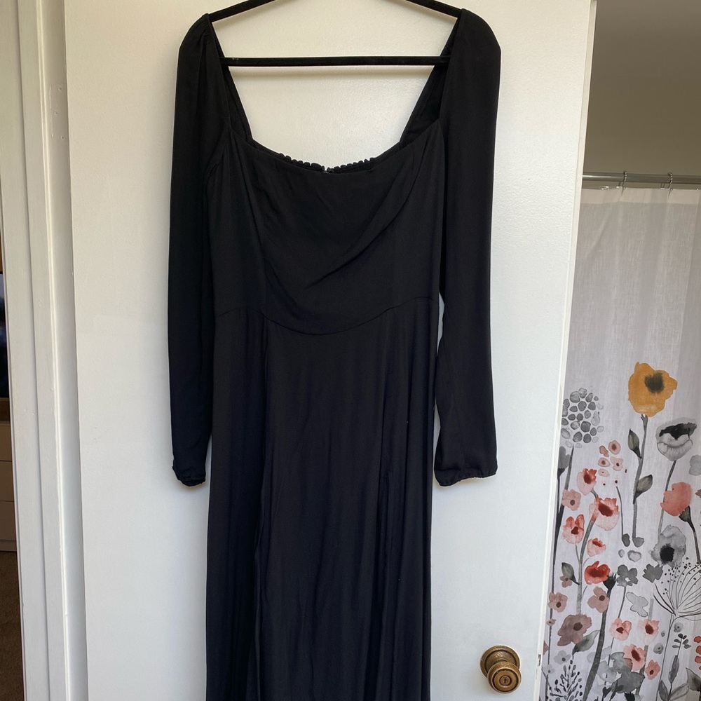 Reformation Sigmund Dress Black